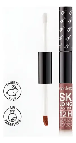Labial Líquido Con Fijador 12 Horas Mate Silk Kiss Violetta Color Bendito Nude