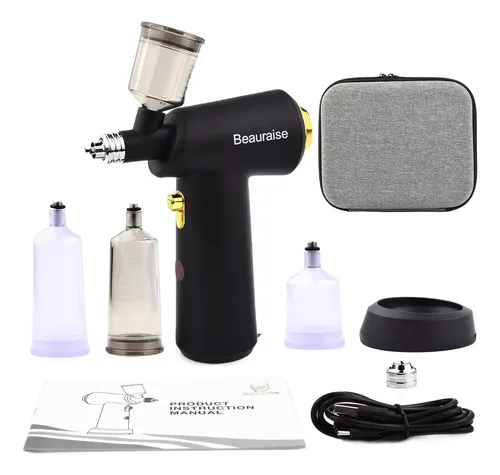 Spray Tan Gun Beauraise Con Carga Usb Inalámbrica, Color Neg