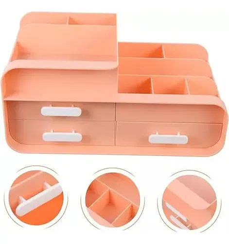 Organizador Porta Maquillaje Cosméticos 3 Cajones 9 Espacios