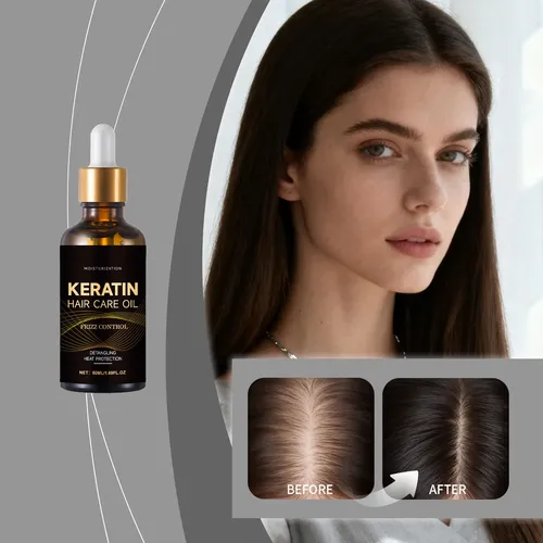 Aceite De Queratina Suavizante Para El Cabello, 50 Ml
