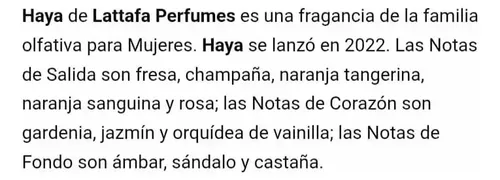 Perfume De Mujer Lattafa Haya Eau da Parfum 100 Ml