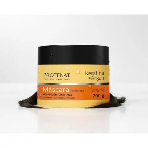 Máscara Profesional Protenat Keratina Argán Anti Frizz 200 G