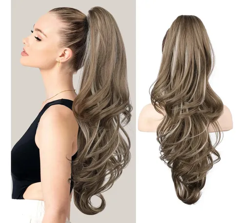 Extensión De Cola De Caballo Flufymooz De 66 Cm, Cabello Ond