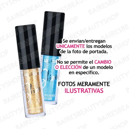 Pack Delineadores Líquidos En Gel Glitter Shine Ruby Rose