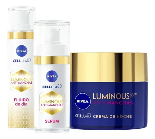 Nivea Luminous 630 Rutina Completa Antimanchas Iluminadora Momento De Aplicación Día/noche Tipo De Piel Sensible