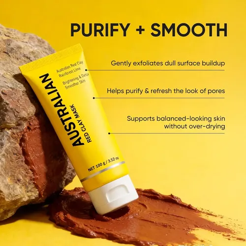Kj Mascarilla De Arcilla Roja Australiana, Limpiadora Facial