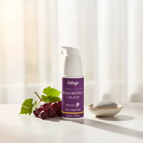 Serum Resveratrol + Silicio Antioxidante Elastic Uva Collage Momento De Aplicación Día/noche Tipo De Piel Todo Tipo De Piel