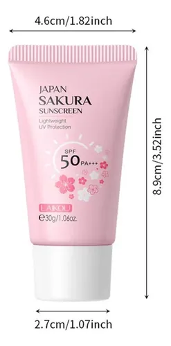 Protector Solar Facial Y Corporal Sakura Crema Hidratante Na