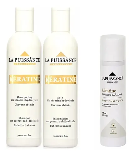 Combo La Puissance Keratina Shampoo Acondicionador Spray