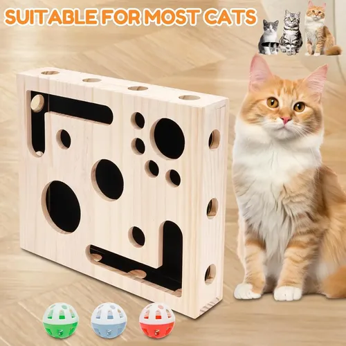 Caja De Limas De Uñas Para Gatos Con Bola De Campana Y Papel