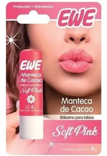 Manteca Cacao Soft Pink Lapiz Balsam.4gr Ewe