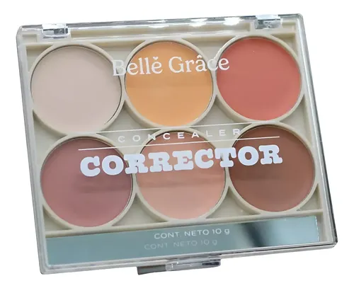 Paleta Concealer Corrector Facial Belle Grace 6 Tonos