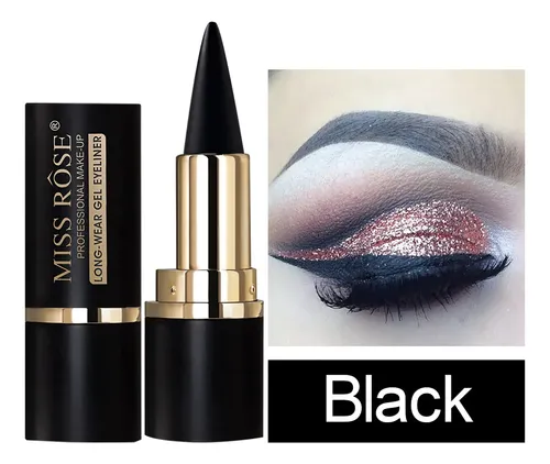 Miss Rose Delineador Gel Negro Mate 3.7g