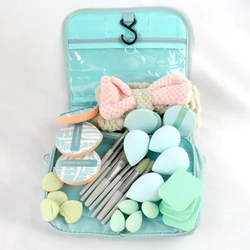 Kit 33 Piezas De Herramientas Y Brochas De Maquillaje