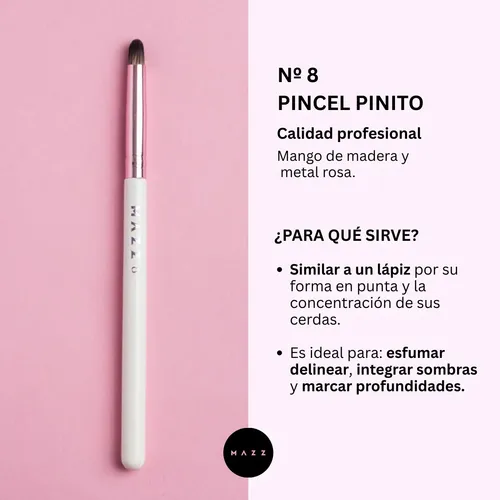 Pincel De Ojos Pinito Profesional Mazz Make Up Pelo extra suave