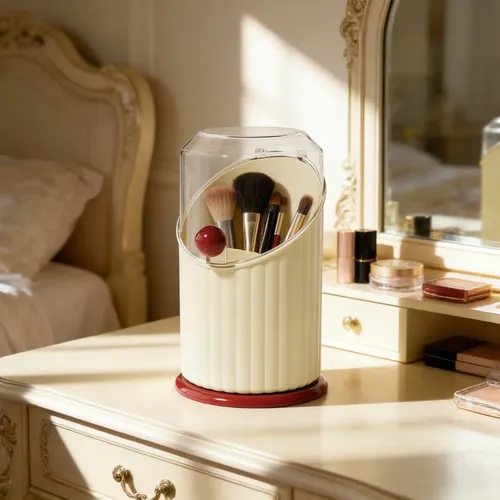 Soporte Para Brochas De Maquillaje, Recipiente De Almacenami
