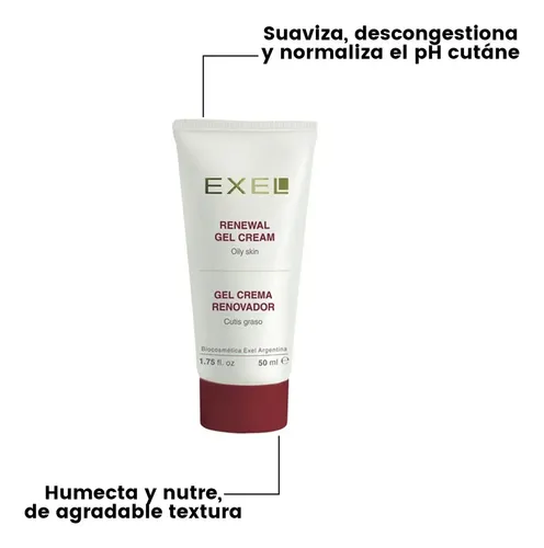 Gel Crema Biocosmética Exel Normalizador Del PH Para Cutis Graso 50mL