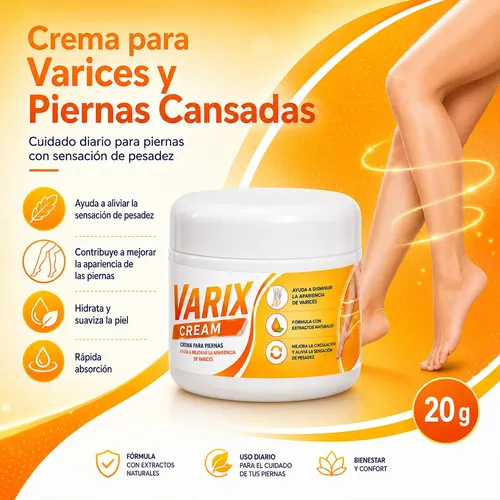 Crema Varices Celulitis Piernas Hidratación Suavidad Diaria