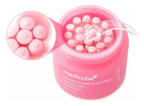 Crema 55 Gramos Medicube Salmon Dna Pdrn De Cápsula De Colágeno Rosa Todo Tipo De Piel Día Noche