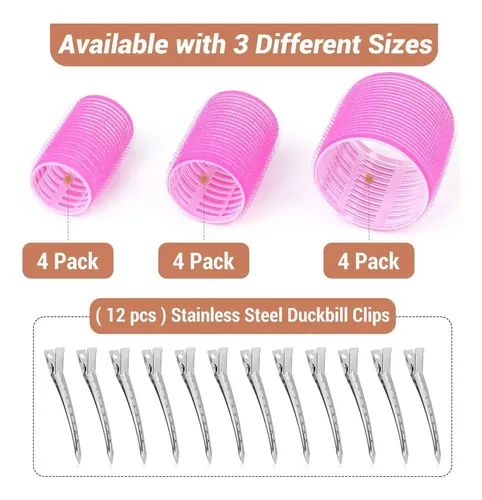 Juego De Rulos Para El Cabello Con Agarre Automático, 24 Con