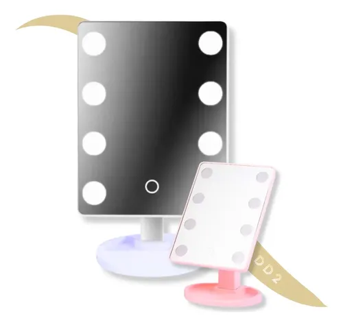 Espejo Con Luz Led Maquillaje Peinados Recargable Usb N2