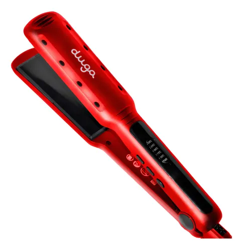 Plancha Para Cabello Humedo Y Seco Duga Profesional D207 Rojo
