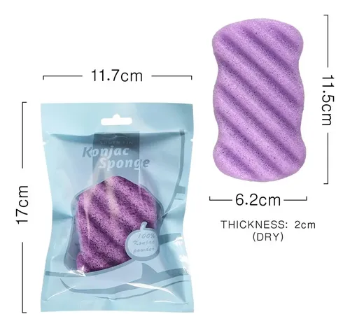 Esponja Konjac For Rostro Y Cuerpo De Lavanda Morada &un