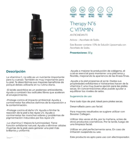 2 Booster Serum Vitamina C 50gr. Libra Cosmetica Momento De Aplicación Día/noche Tipo De Piel Todo Tipo De Piel