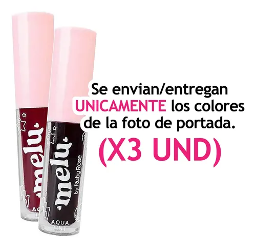 Set Tinta Gel Labial Aqua Tint De Labios Melu By Ruby Rose