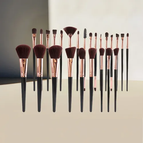 Set De 25 Brochas De Maquillaje En Polvo Multicolores