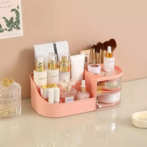 Organizador Porta Cosmeticos Plastico Crema Divisiones Color