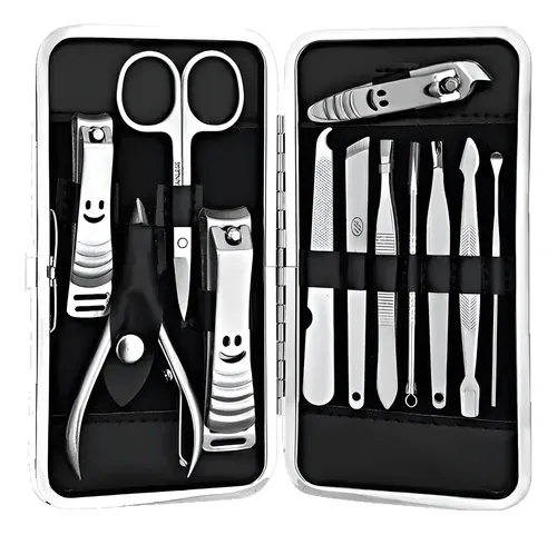 Set 12 Piezas Estuche Manicura Pedicura Cuidado Personala