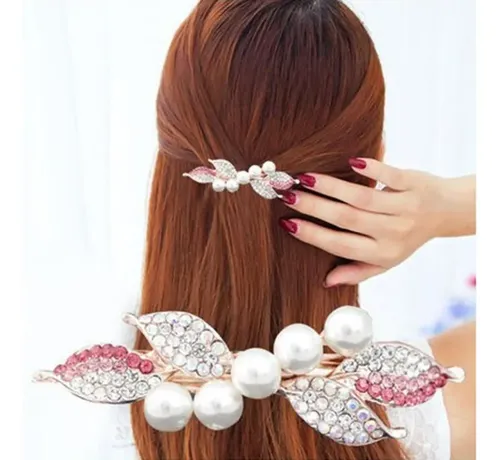 Gyjss- Crystal Hair Clip For Women Rosa Roja –