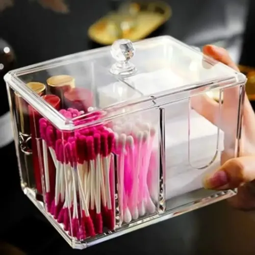 Organizador De Maquillaje Porta Brochas Acrilico Cherimoya Transparente