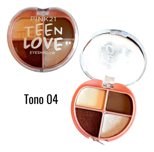 Paleta Pocket 4 Sombras Mixtas Teen Love Eyeshadow Pink21