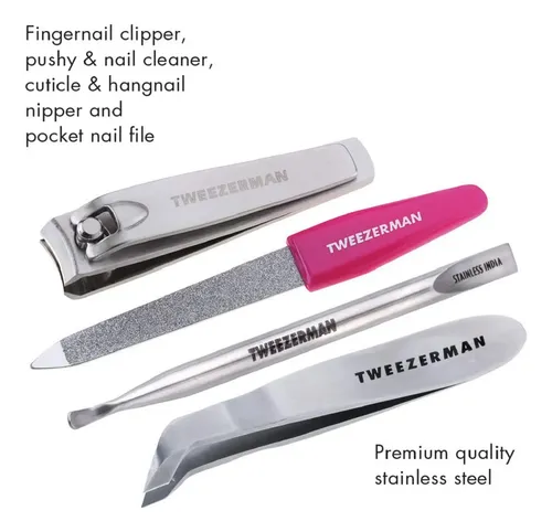 Kit De Rescate De Uñas Tweezerman Mini Portátil De Acero Ino