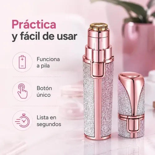 Depilador Mini Eléctrico 2 En 1 Elimina Vello Facial Y Cejas