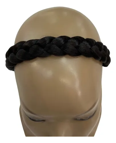 Vincha Trenza Diadema Regulable, Pelo Sintético