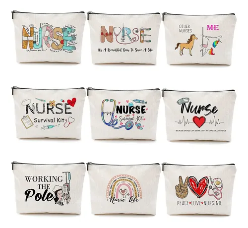 Bolsas De Maquillaje De Enfermera Pinkunn, Regalos De Lactan