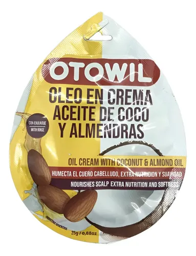 Máscara Capilar Óleo En Crema Aceite De Coco Y Almendra