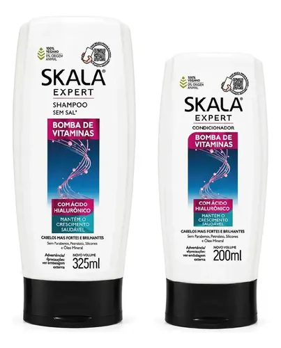 Combo Bomba De Vitamina Completo Sh + Ac + Masc + Crem Skala