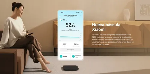 Balanza Inteligente Scale S200 Gris Capacidad 150 Kg Medición Precisa Y Sensibilidad De 50 Gramos.