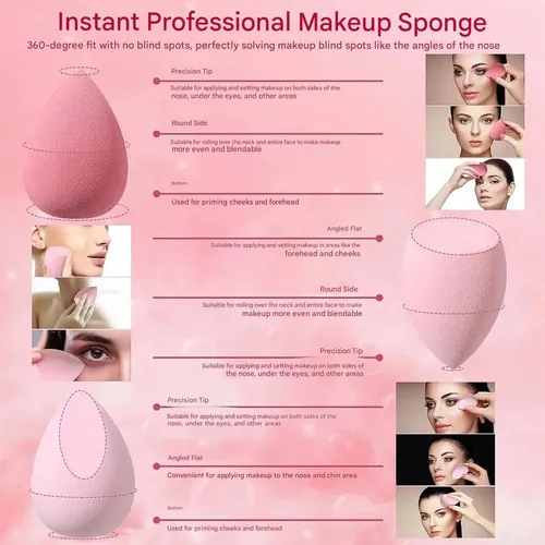Esponjas De Maquillaje Húmedo Y Seco De 21 Piezas, Multiusos