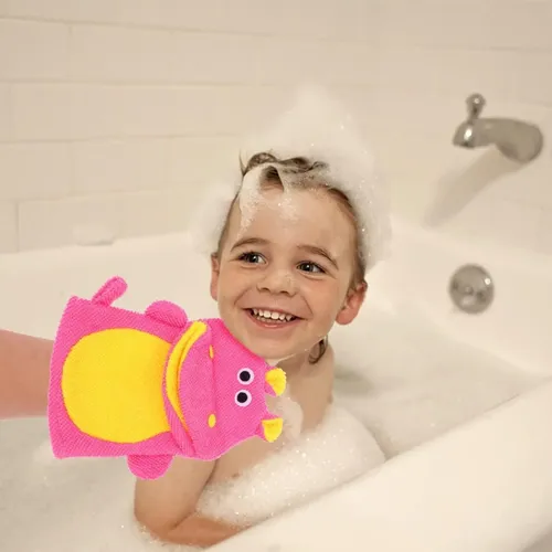 5 Guantes De Baño Exfoliantes Vintorky Para Niños
