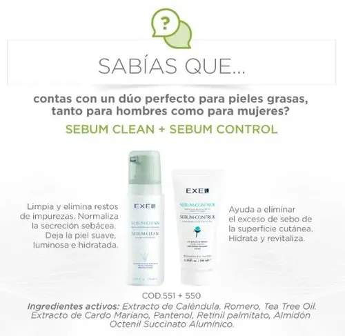 Duo Para El Cuidado De La Piel Grasa Exel.