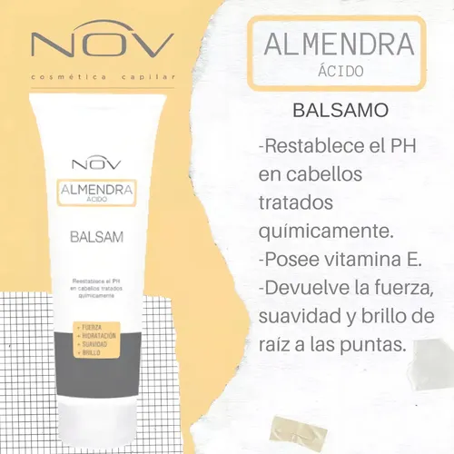 Acondicionador Acido Nov Balsamo Almendra Nutricion X 240 Ml