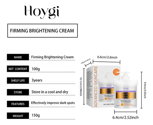 Crema Corporal Reafirmante Hoygi Con Cúrcuma Y Vitamina C