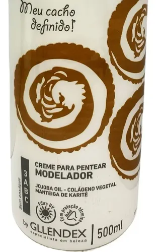 Crema De Peinar Modeladora Rulos Curly Girl Vegano Gllendex