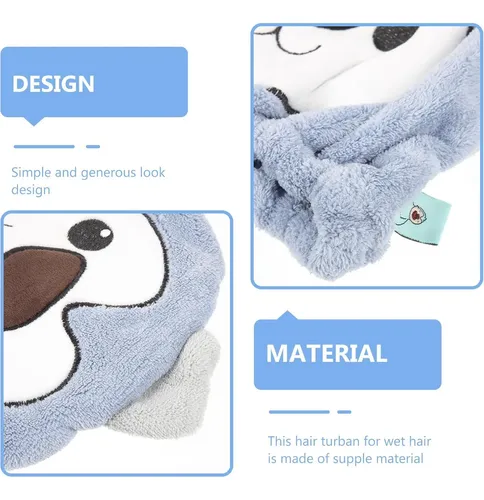 Gorro De Secado De Cabello Con Diseño Animado Grueso