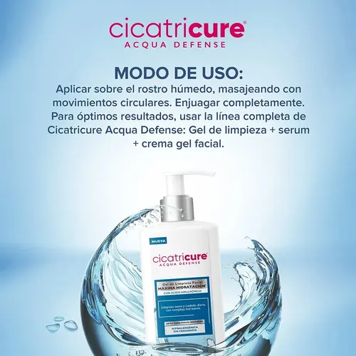 Cicatricure Gel De Limpieza Acqua Defense 175 Gr Normal A Sensible Día/noche